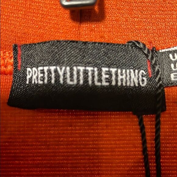 PrettyLittleThing Orange Mini Dress - Picture 6 of 10